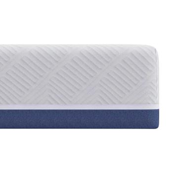 Matratze Weiß und Blau 70 x 200 cm Jacquard-Stoff