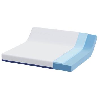Matratze Weiß und Blau 200 x 200 cm Jacquard-Stoff