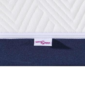 Matratze Weiß und Blau 200 x 200 cm Jacquard-Stoff