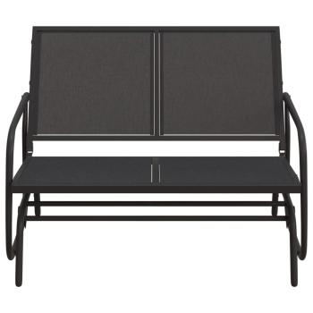 Garten-Schaukelbank Schwarz 120,5x76x86,5 cm Textilen & Stahl