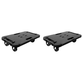 ARDEBO.de - Transportroller 2 Stk. Schwarz Polypropylen 300 kg