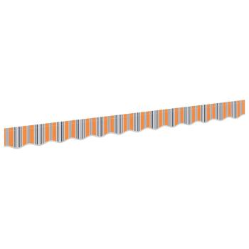 Ersatzvolant für Markise für 2,5 m Orange & Grau gestreift