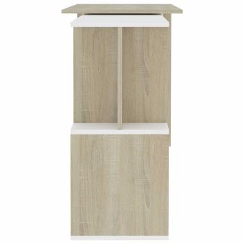 Eckschreibtisch Weiß Sonoma-Eiche 200x50x76 cm Holzwerkstoff