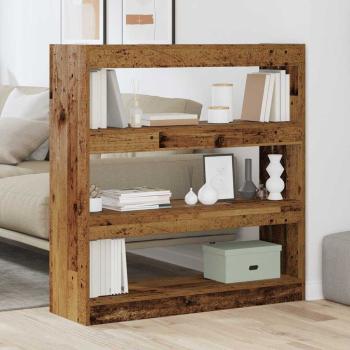 Bücherregal 3 Ebenen 100 x 30 x 103 cm Holzwerkstoff Altholz