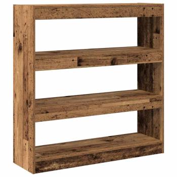 Bücherregal 3 Ebenen 100 x 30 x 103 cm Holzwerkstoff Altholz