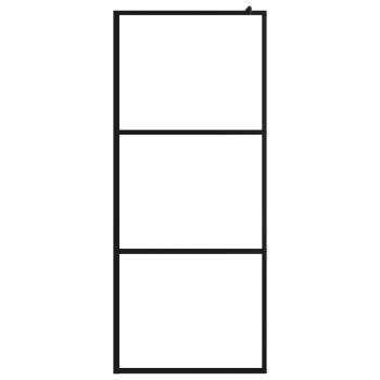 Duschwand für Begehbare Dusche ESG-Klarglas Schwarz 115x195 cm