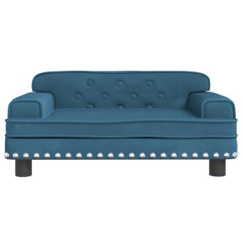 Hundebett Blau 70x45x30 cm Samt