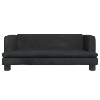 Hundebett Schwarz 80x45x30 cm Samt