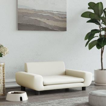 ARDEBO.de - Hundebett Creme 70x45x33 cm Samt