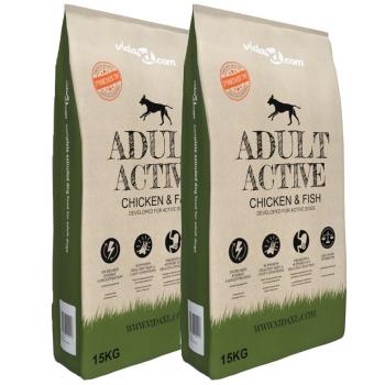ARDEBO.de - Trockenfutter für Hunde Adult Active Chicken & Fish 2 Stk 30 kg