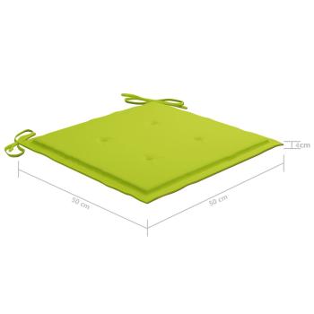 Garten-Essstühle 2 Stk. mit Kissen Massivholz Akazie