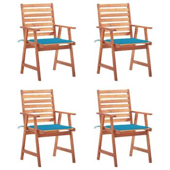 ARDEBO.de - Garten-Essstühle 4 Stk. mit Kissen Massivholz Akazie