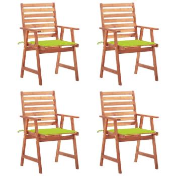 ARDEBO.de - Garten-Essstühle 4 Stk. mit Kissen Massivholz Akazie
