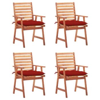 ARDEBO.de - Garten-Essstühle 4 Stk. mit Kissen Massivholz Akazie