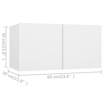 10-tlg. TV-Schrank-Set Weiß Holzwerkstoff