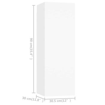 10-tlg. TV-Schrank-Set Weiß Holzwerkstoff