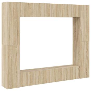 8-tlg. TV-Schrank-Set Sonoma-Eiche Holzwerkstoff