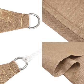 Sonnensegel 160 g/m² Taupe 4x4 m HDPE