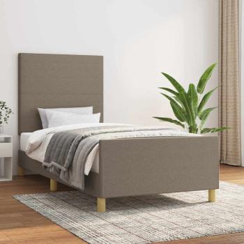 ARDEBO.de - Bettgestell ohne Matratze Taupe 100x200 cm Stoff