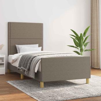ARDEBO.de - Bettgestell ohne Matratze Taupe 100x200 cm Stoff