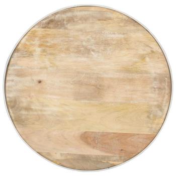Couchtisch Weiß 68x68x36 cm Massivholz Mango
