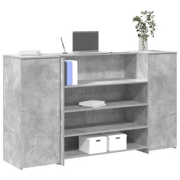 ARDEBO.de - Empfangstheke Betongrau 180x50x103,5 cm Holzwerkstoff