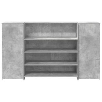 Empfangstheke Betongrau 180x50x103,5 cm Holzwerkstoff