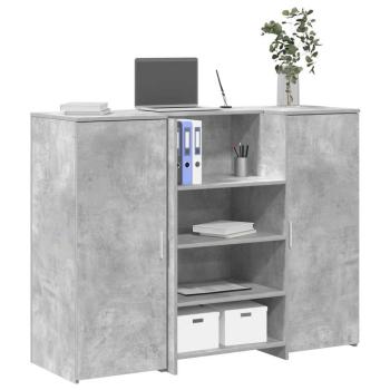 ARDEBO.de - Empfangstheke Betongrau 135x50x103,5 cm Holzwerkstoff