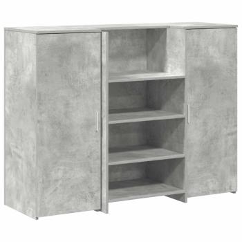 Empfangstheke Betongrau 135x50x103,5 cm Holzwerkstoff