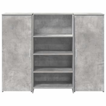 Empfangstheke Betongrau 135x50x103,5 cm Holzwerkstoff