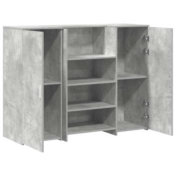 Empfangstheke Betongrau 135x50x103,5 cm Holzwerkstoff
