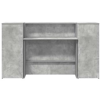 Empfangstheke Betongrau 180x50x103,5 cm Holzwerkstoff