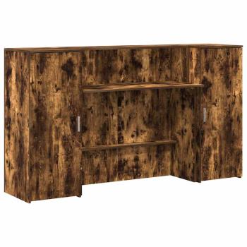 Empfangstheke Räuchereiche 180x50x103,5 cm Holzwerkstoff