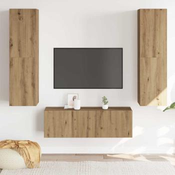 TV-Wandschränke 3 Stk. Artisan-Eiche Holzwerkstoff