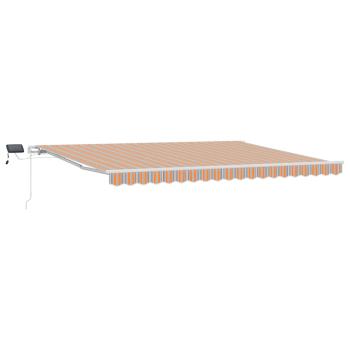 ARDEBO.de - Einziehbare Markise Mehrfarbig 450 x 350 cm Stoff und Stahl