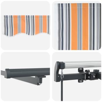 Einziehbare Markise Mehrfarbig 450 x 350 cm Stoff