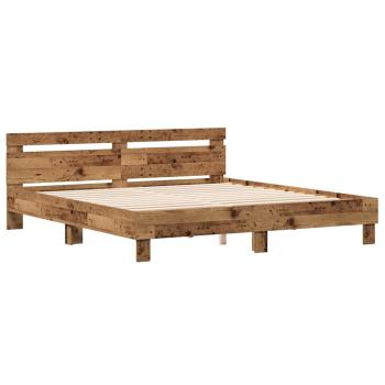 Bettrahmen Altholz 203 x 185 x 70 cm Holzwerkstoff