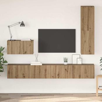 ARDEBO.de - Wand-TV-Schrank 4 stk. Artisan-Eiche Holzwerkstoff