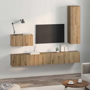 Wand-TV-Schrank 4 stk. Artisan-Eiche Holzwerkstoff