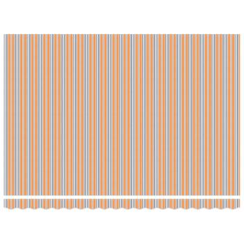 Manuell einziehbare Markise Orange, Grau, Blau, Weiß