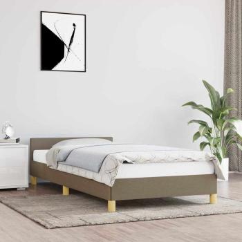 ARDEBO.de - Bettgestell ohne Matratze Taupe 100x200 cm Stoff