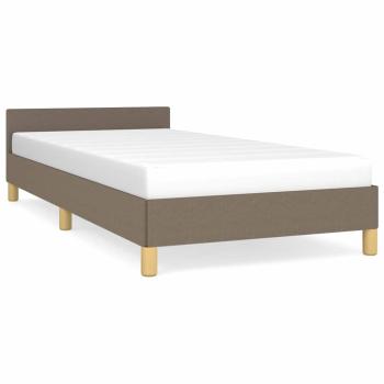Bettgestell ohne Matratze Taupe 100x200 cm Stoff