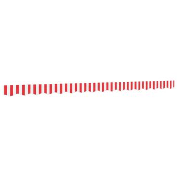 Markisenvolant Rot und Weiß Gestreift 400 cm