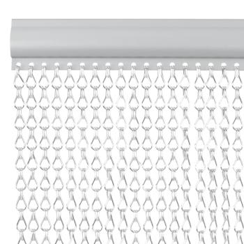 Türvorhang aus Ketten 56x186 cm Aluminium