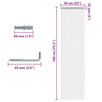 Türvorhang aus Ketten 56x186 cm Aluminium