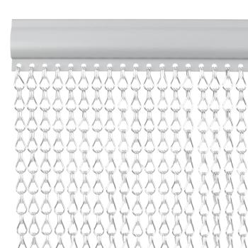 Türvorhang aus Ketten 80x212 cm Aluminium