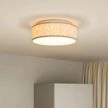 Deckenlampe mit Strahlern Taupe 38 x 38 x 13,5 cm Stoff