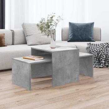 ARDEBO.de - Couchtisch-Set Betongrau 100x48x40 cm Holzwerkstoff