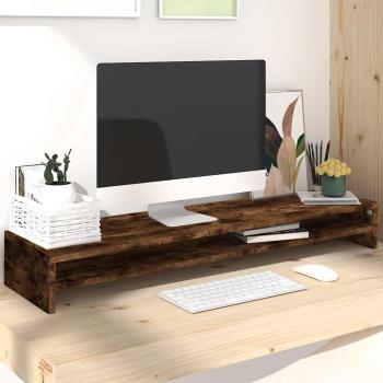ARDEBO.de - Monitorst?nder R?uchereiche 100x24x13 cm Holzwerkstoff