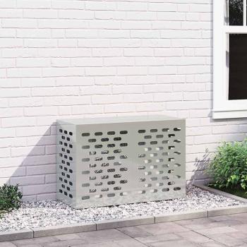 ARDEBO.de - Klimaanlagenabdeckung Silber 90 x 40 x 60 cm Verzinkter Stahl